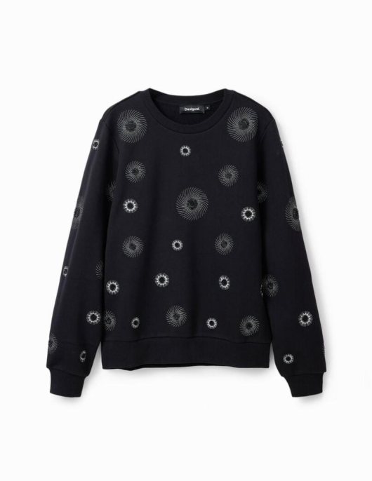 Femme Desigual Pulls | Sweat-Shirt Broderies Geometriques