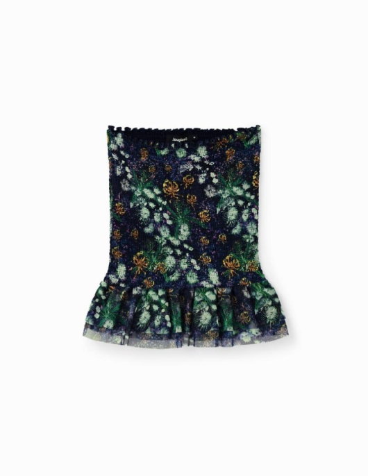 Femme Desigual Jupes Et Shorts | Mini-Jupe Slim Fleurs