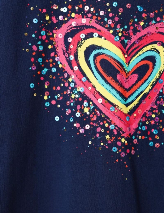 Enfant Desigual T-shirts Et Chemises | T-Shirt C&Oelig;Ur Paillettes