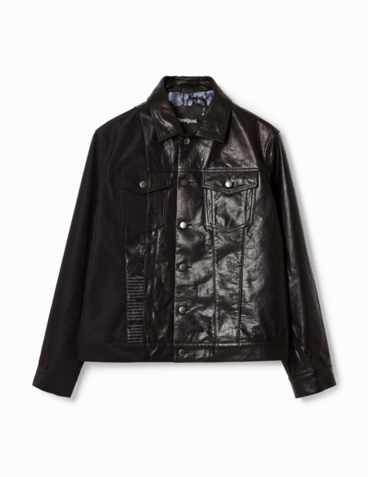 Homme Desigual Vestes | Veste Trucker Cuir