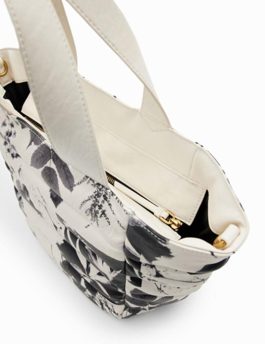 Femme Desigual Sacs | Sac Shopping Moyen Feuilles