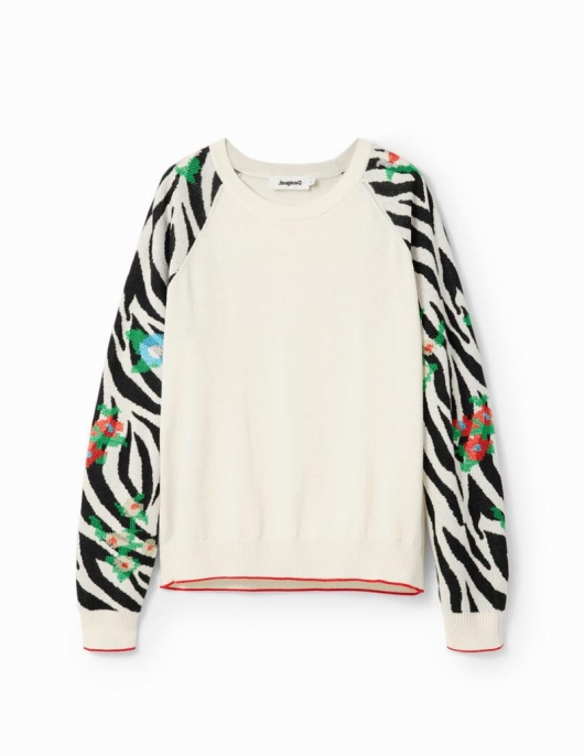 Femme Desigual Pulls | Pull Zebre Broderies