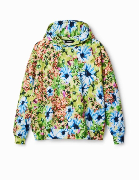 Femme Desigual Pulls | Sweat-Shirt Oversize Fleuri