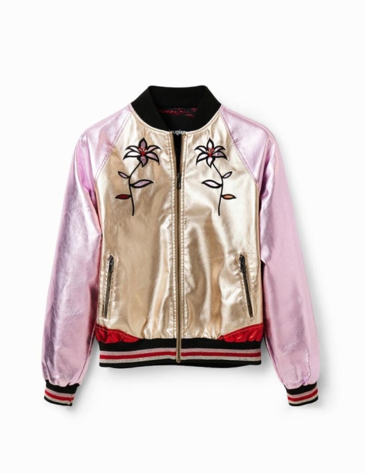 Femme Desigual Vestes | Bomber Metallise