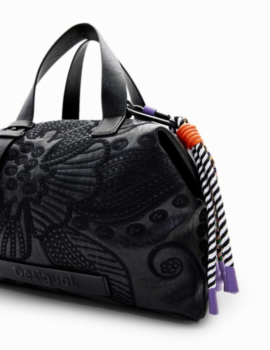 Femme Desigual Sacs | Sac Moyen Broderie Fleurs