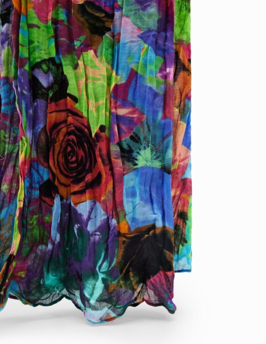 Femme Desigual Châles | Foulard Rectangulaire Froisse Fleurs