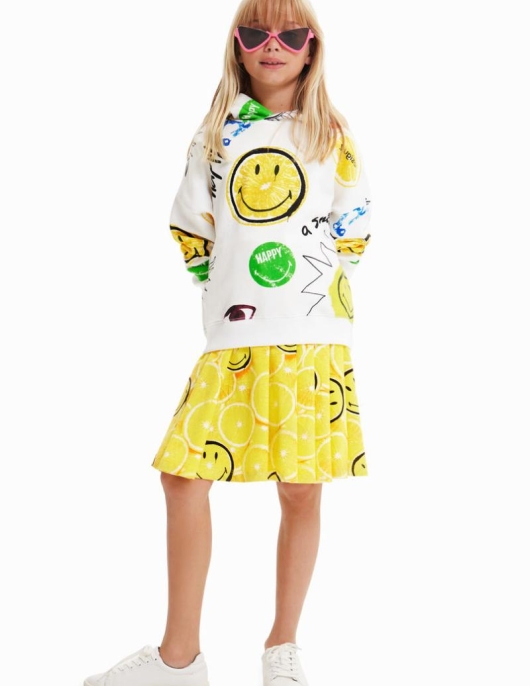 Enfant Desigual Pulls Et Sweats | Sweat-Shirt Oversize Smiley&Reg;