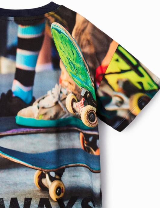 Enfant Desigual T-shirts Et Chemises | T-Shirt Photographique Skate