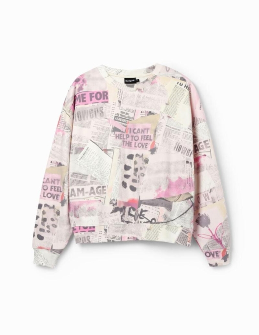 Femme Desigual Pulls | Sweat-Shirt Oversize Journal