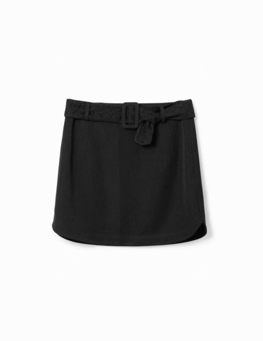 Femme Desigual Jupes Et Shorts | Mini-Jupe Ceinture Broderie