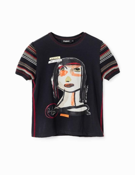 Femme Desigual T-Shirts | T-Shirt Visage Arty