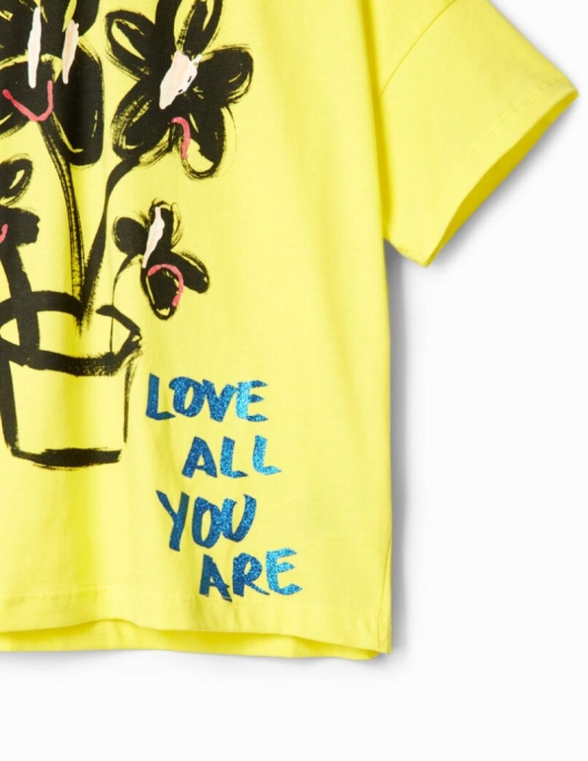 Enfant Desigual T-shirts Et Chemises | T-Shirt Manches Courtes Plante