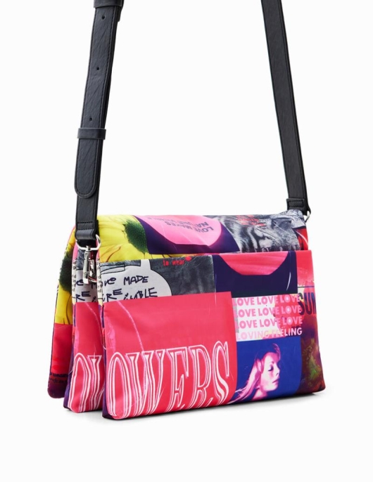 Femme Desigual Sacs | Sac À BandouliÈRe Moyen Collage