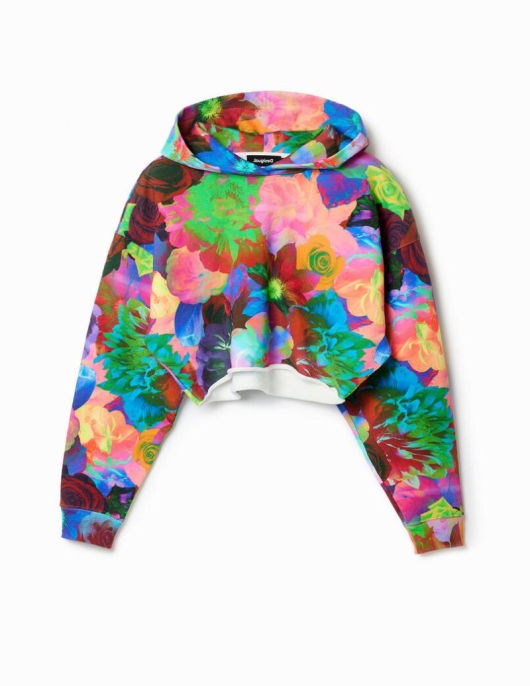 Femme Desigual Sweats | Sweat-Shirt Capuche Oversize Court