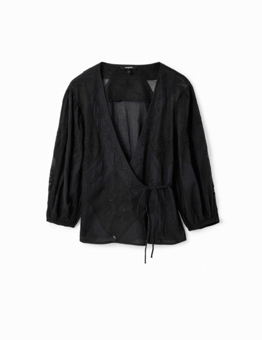 Femme Desigual Chemises Et Blouses | Blouse Croisee Brodee