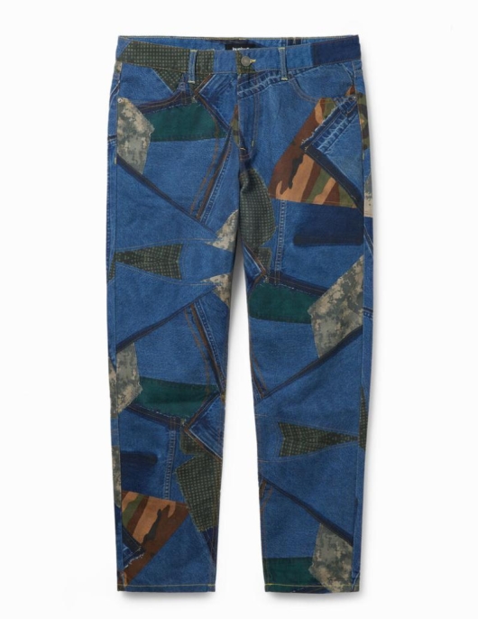 Homme Desigual Jeans Et Pantalons | Jean Decontracte Patchwork