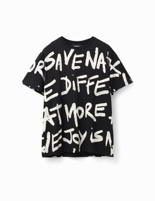 Homme Desigual T-shirts Et Polos | T-Shirt Oversize Mots